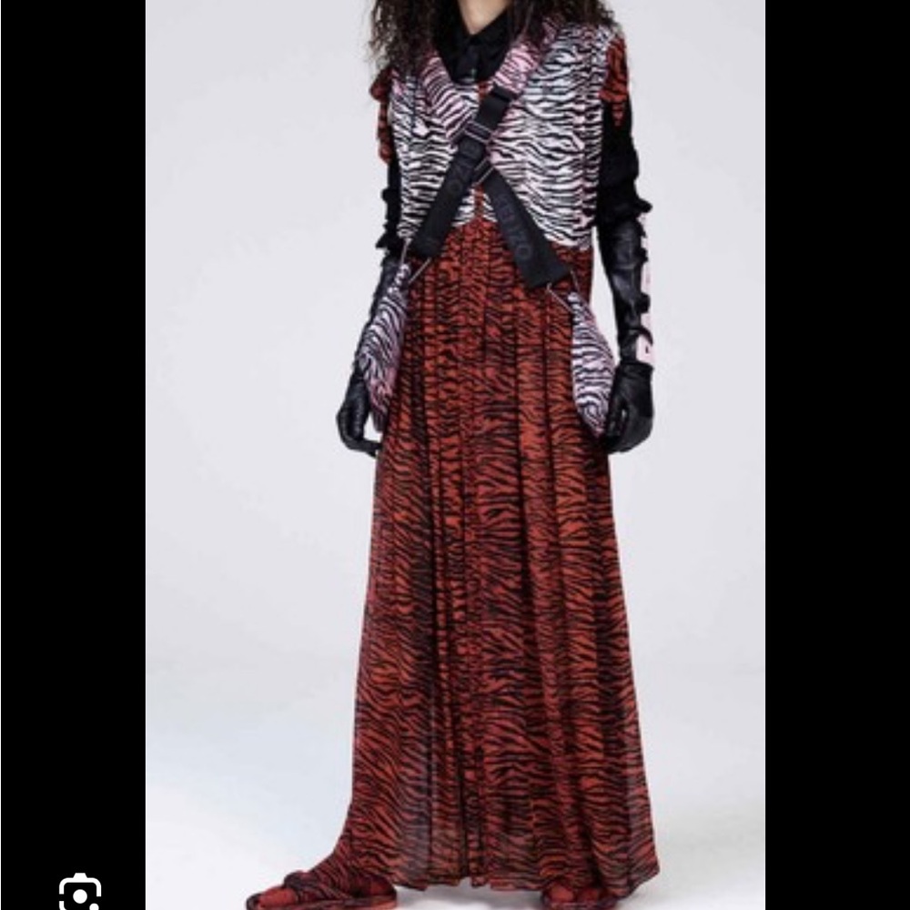 Zebra and Tiger Print Maxi Dress KENZO And H&M Collection